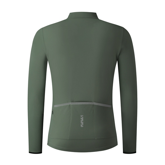 Shimano Vertex Thermal heren fietsshirt met lange mouwen Legergroen