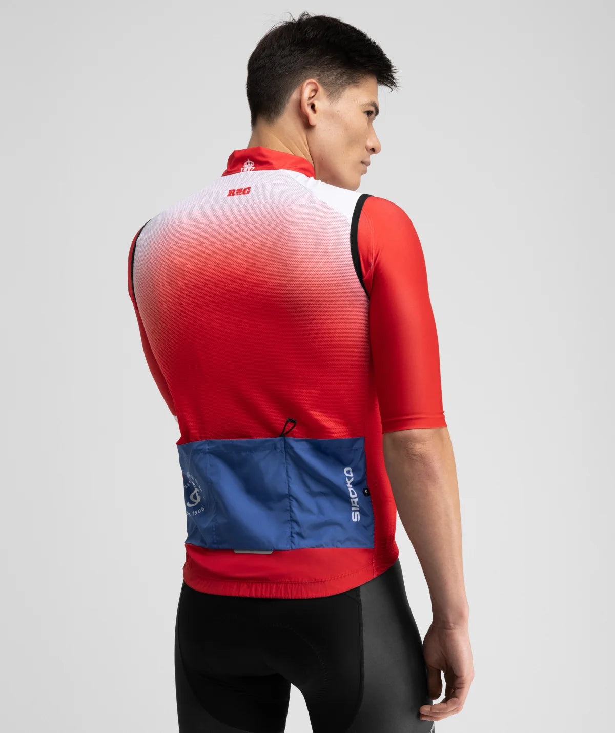 Siroko SC V1 Mareona RSG – Winddicht fietsvest (heren) rood/wit/blauw