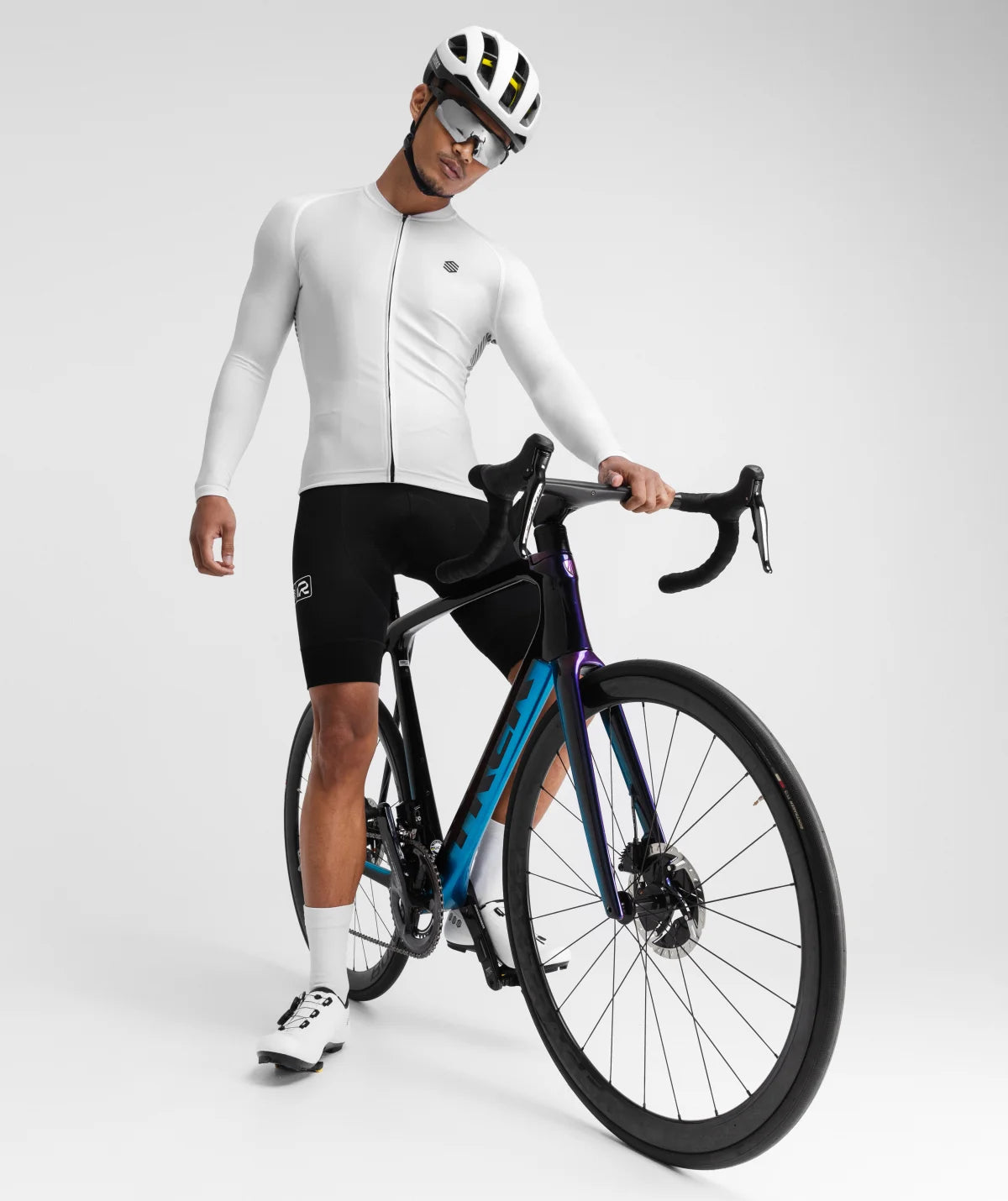 Siroko M2 State Road heren fietsshirt lange mouwen wit