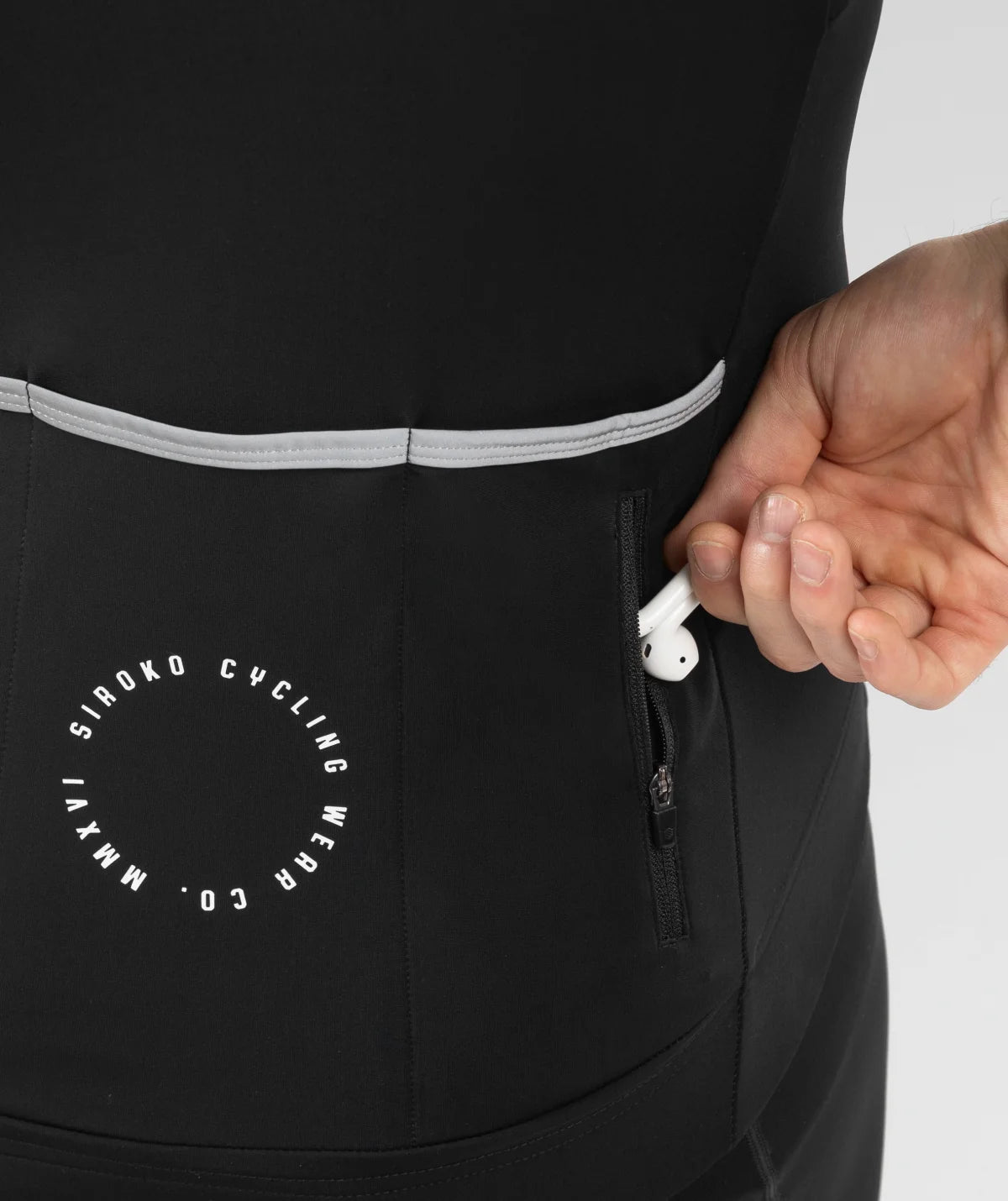 Siroko M4 Fleet Moss heren thermisch fietsshirt lange mouwen zwart