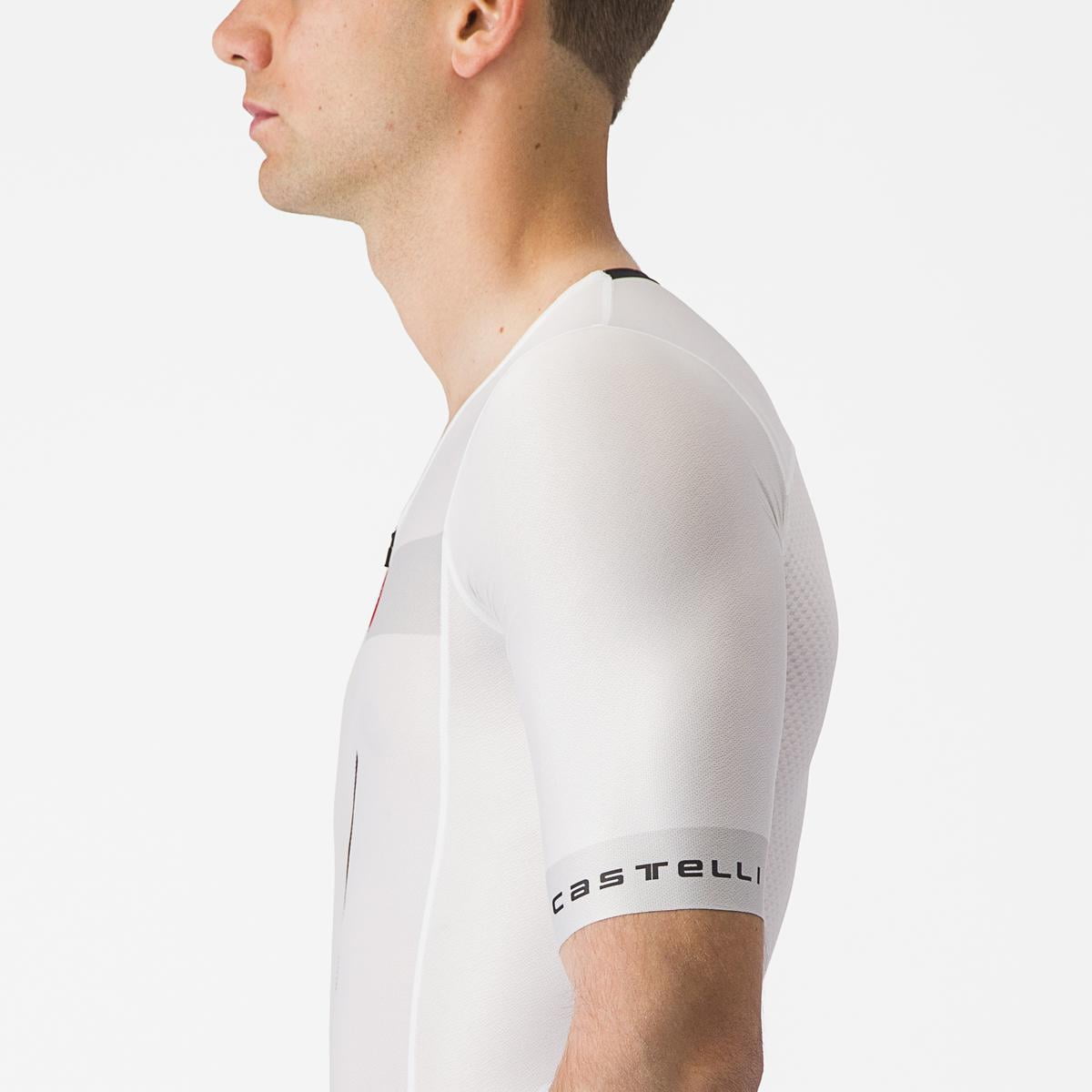 Castelli Free Sanremo SS Trisuit korte mouw wit/zwart