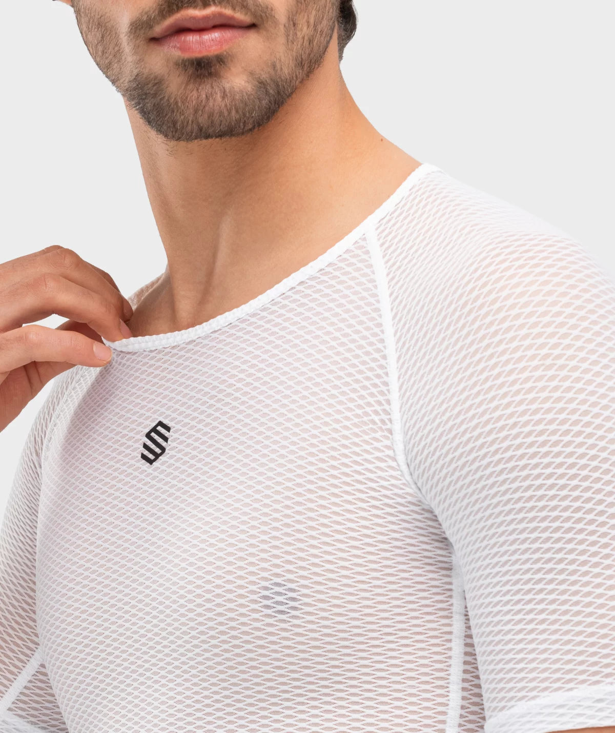 Siroko Clout heren fiets ondershirt wit