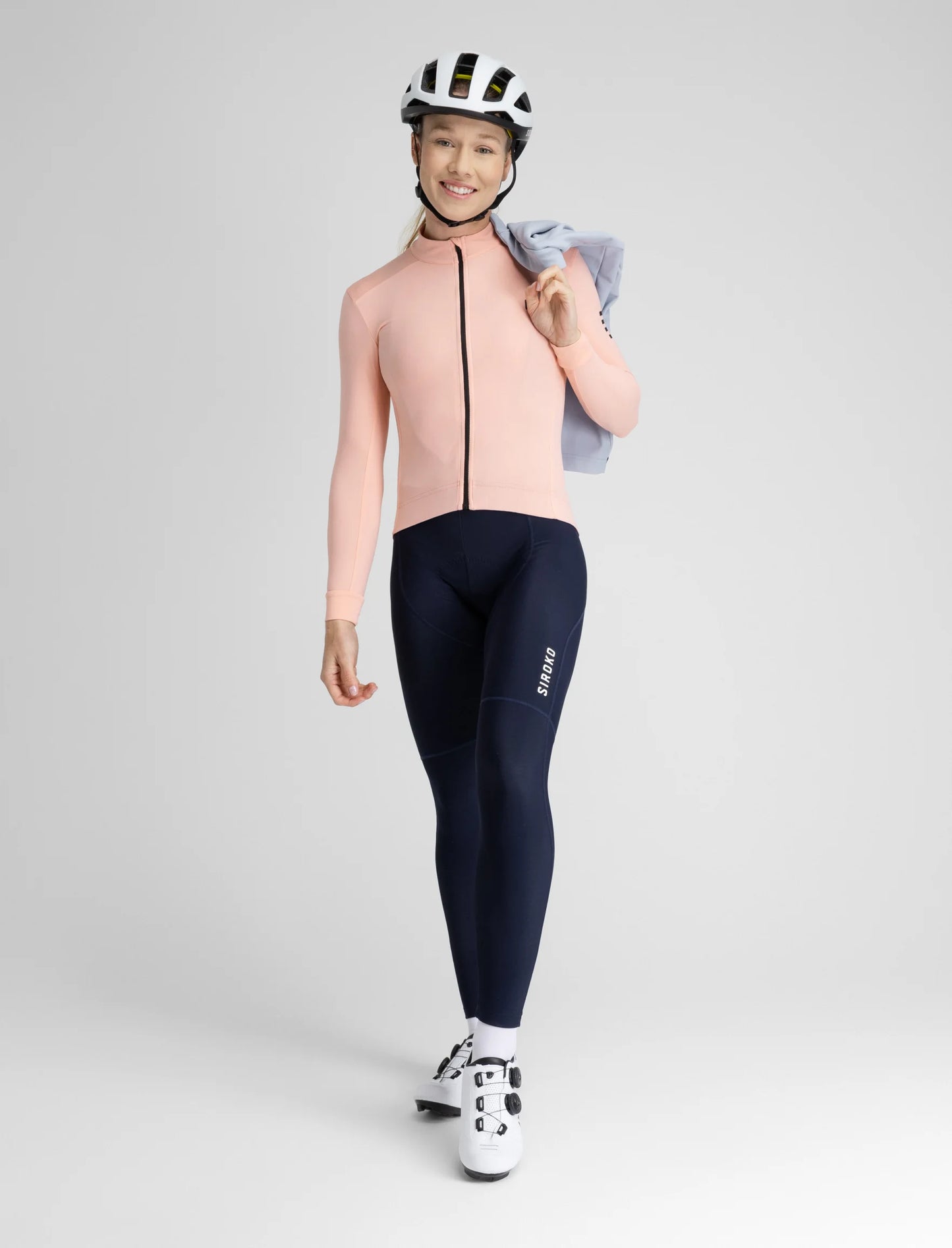 Siroko SRX M4 Danseuse – Dames fietsshirt lange mouw (peach pink)