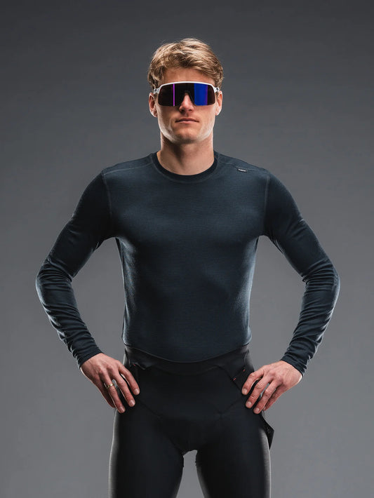 Fusion Technical Merino 150 Baselayer LS Donkergrijs – Temperatuurregulerende Onderlaag